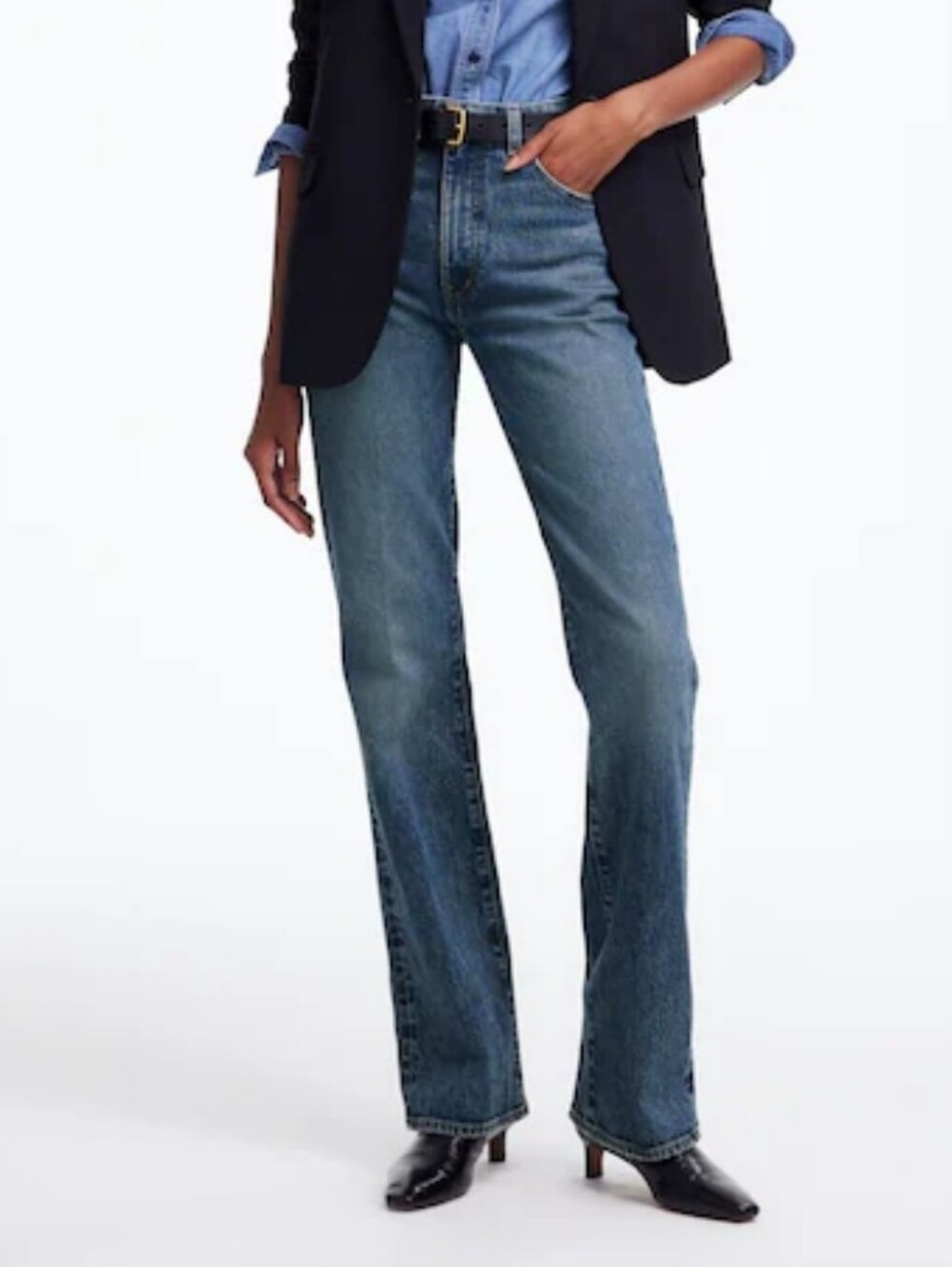 Madewell Relaxed Bootcut Jeans - blue